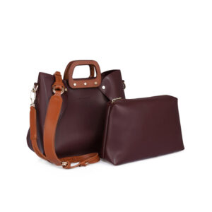 Γυναικεία Τσάντα Ώμου με Ξύλινες Λαβές Χρώματος Μπορντό Laura Ashley Melville 651LAS1530 - Image 3