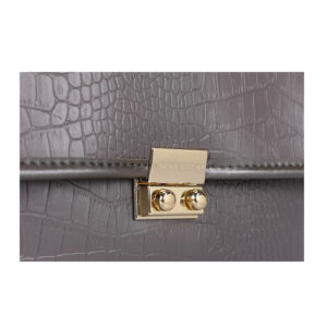 Γυναικεία Τσάντα Ώμου Κροκό με Αλυσίδα Χρώματος Γκρι Laura Ashley Devonia 651LAS1816 - Image 5