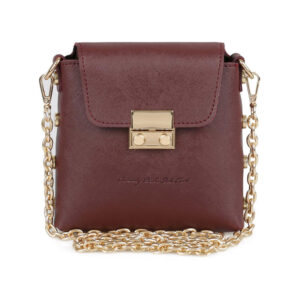 Γυναικεία Τσάντα Ώμου με Αλυσίδα Χρώματος Μπορντό Beverly Hills Polo Club 657BHP0856