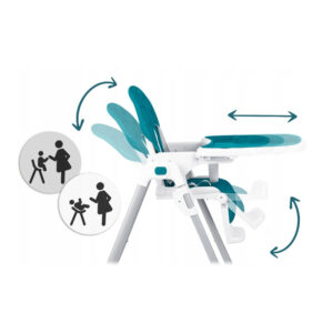 Παιδικό Κάθισμα Φαγητού 3 σε 1 με Μεταλλικό Σκελετό Χρώματος Πετρόλ Nukido Tulo - Image 4