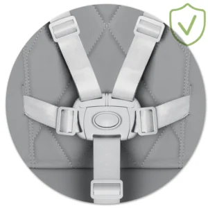 Αναδιπλούμενο Καρεκλάκι Φαγητού 3 σε 1 με Μεταλλικό Σκελετό & Υφασμάτινο Κάθισμα Γκρι 700801 Nukido - Image 5