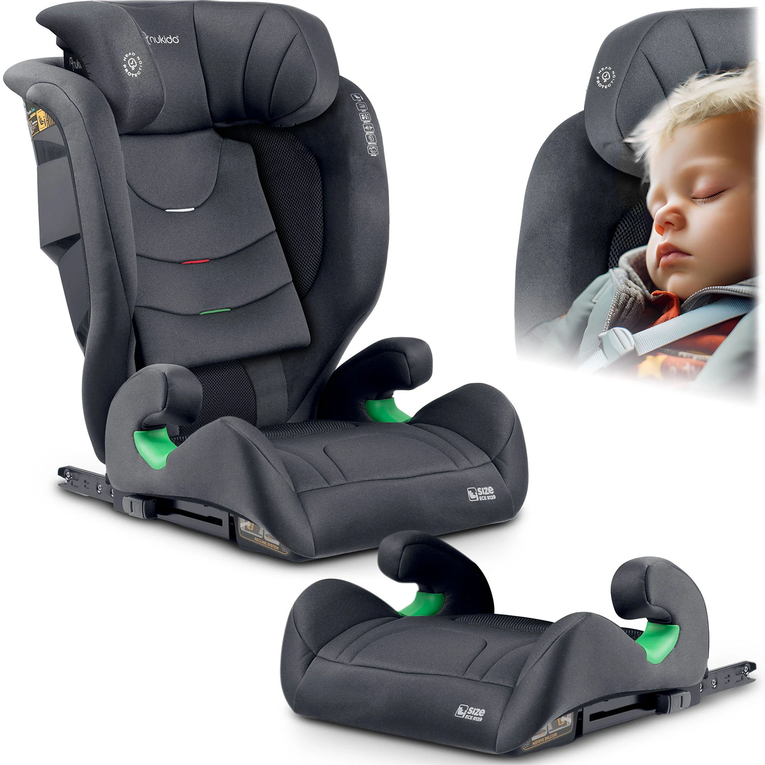 Παιδικό Κάθισμα Αυτοκινήτου με Isofix Γκρι 15-36kg 710011 Nukido