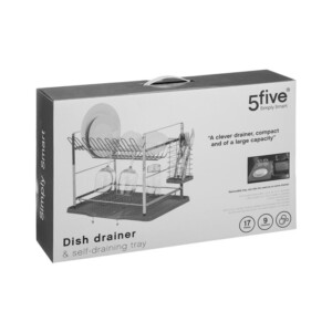 Διώροφη Μεταλλική Πιατοθήκη Στεγνωτήριο 46.2 x 33 x 35 cm 5Five Simply Smart 724370B - Image 3