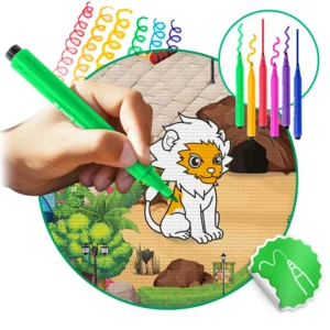 Χαλάκι Δραστηριοτήτων 120 x 90 x 0,3–0,5 cm με Μαρκαδόρους Ζωολογικός Κήπος 734400 Ricokids - Image 4