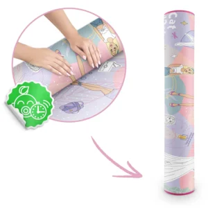 Χαλάκι Δραστηριοτήτων 120 x 90 x 0,3 cm με Μαρκαδόρους Ροζ 734401 Ricokids - Image 4