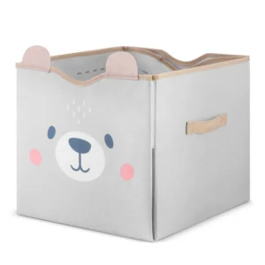 Παιδικό Καλάθι Αποθήκευσης & Χαλάκι Παιχνιδιού Υφασμάτινο 33 × 39 × 32 cm Γκρι 740801 Nukido - Image 2