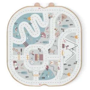 Παιδικό Καλάθι Αποθήκευσης & Χαλάκι Παιχνιδιού Υφασμάτινο 33 × 39 × 32 cm Γκρι 740801 Nukido - Image 3