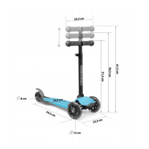 Παιδικό Πατίνι Τρίτροχο με LED Φώτα Χρώματος Μπλε Ricokids 765100 - Image 3