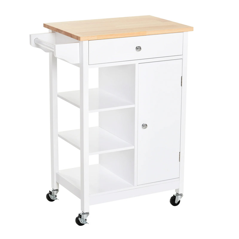 Ξύλινο Τρόλεϊ Κουζίνας 66 x 39.5 x 86.5 cm HOMCOM 801-126 Ξύλινο Τρόλεϊ Κουζίνας 66 x 39.5 x 86.5 cm HOMCOM 801-126