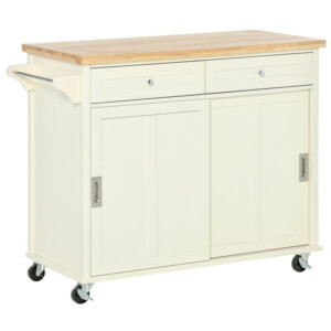 HOMCOM Kitchen Island για σκεύη και αξεσουάρ με συρτάρια