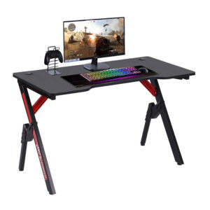 Μεταλλικό Γραφείο Gaming με Ξύλινη Επιφάνεια 120 x 60 x 73 cm Bakaji 8055205795376 - Image 3