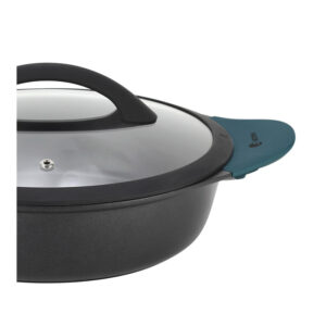 Αντικολλητική Ρηχή Κατσαρόλα από Χυτό Αλουμίνιο με Γυάλινο Καπάκι 4.6 Lt 28 cm Fagor Future 81PAFGFTA28 - Image 2