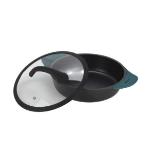 Αντικολλητική Ρηχή Κατσαρόλα από Χυτό Αλουμίνιο με Γυάλινο Καπάκι 4.6 Lt 28 cm Fagor Future 81PAFGFTA28 - Image 4