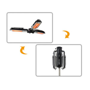 Ηλεκτρική Θερμάστρα Αλογόνου με 3 Πτυσσόμενους Λαμπτήρες 2000 W Outsunny 820-028 - Image 4