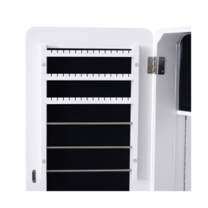 Κοσμηματοθήκη Μπιζουτιέρα με Ολόσωμο Καθρέφτη και LED Φωτισμό 30 x 36 x 146 cm HOMCOM 831-222WT - Image 3