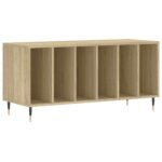 vidaXL Επιπλο Αποθήκευσης Δίσκων Βινυλίου 100x38x48 cm με Βιομηχανικά Σιδερένια Πόδια 831743 - Image 3