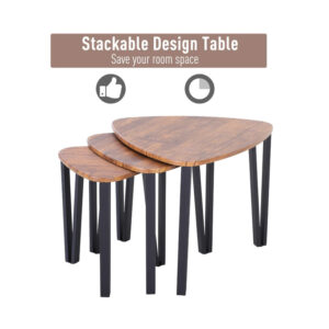 Σετ Μεταλλικά Βοηθητικά Τραπέζια Nesting 56 x 54.2 x 45.4 cm HOMCOM 833-682 - Image 2