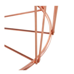 Σετ Βοηθητικά Μεταλλικά Τραπέζια 40.7 x 49.5 cm Χρώματος Ροζ - Χρυσό HOMCOM 833-718V01BK - Image 4