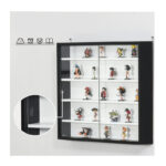 Κρεμαστή Ξύλινη Βιτρίνα με 5 Ρυθμιζόμενα Ράφια 80 x 9.5 x 60 cm Χρώματος Μαύρο HOMCOM 833-761BK - Image 4