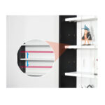 Κρεμαστή Ξύλινη Βιτρίνα με 5 Ρυθμιζόμενα Ράφια 80 x 9.5 x 60 cm Χρώματος Μαύρο HOMCOM 833-761BK - Image 5