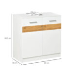 Ντουλάπι Νιπτήρα 60 x 30 x 60.5 cm Kleankin 834-337 - Image 5