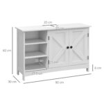 Ξύλινο Ντουλάπι Νιπτήρα 90 x 30 x 60 cm Kleankin 834-651V00WT - Image 2