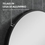 HOMCOM Οβάλ Καθρέφτης Μπάνιου 60x90cm με Μαύρο Αλουμινένιο Πλαίσιο 834-687V82BK - Image 5