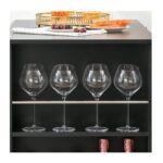 Ξύλινο Ορθογώνιο Τραπέζι - Bar με 3 Ράφια 112 x 57 x 106 cm HOMCOM 835-390BK - Image 2