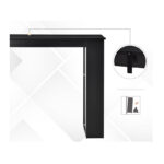 Ξύλινο Ορθογώνιο Τραπέζι - Bar με 3 Ράφια 112 x 57 x 106 cm HOMCOM 835-390BK - Image 3