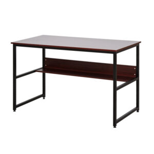 Μεταλλικό Γραφείο με 1 Ράφι Χρώματος Καφέ 120 x 60 x 75 cm HOMCOM 836-209BN - Image 4