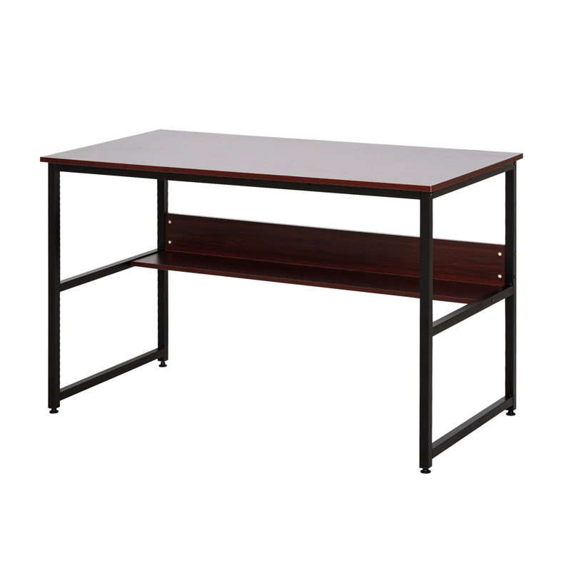 Μεταλλικό Γραφείο με 1 Ράφι Χρώματος Καφέ 120 x 60 x 75 cm HOMCOM 836-209BN Μεταλλικό Γραφείο με 1 Ράφι Χρώματος Καφέ 120 x 60 x 75 cm HOMCOM 836-209BN