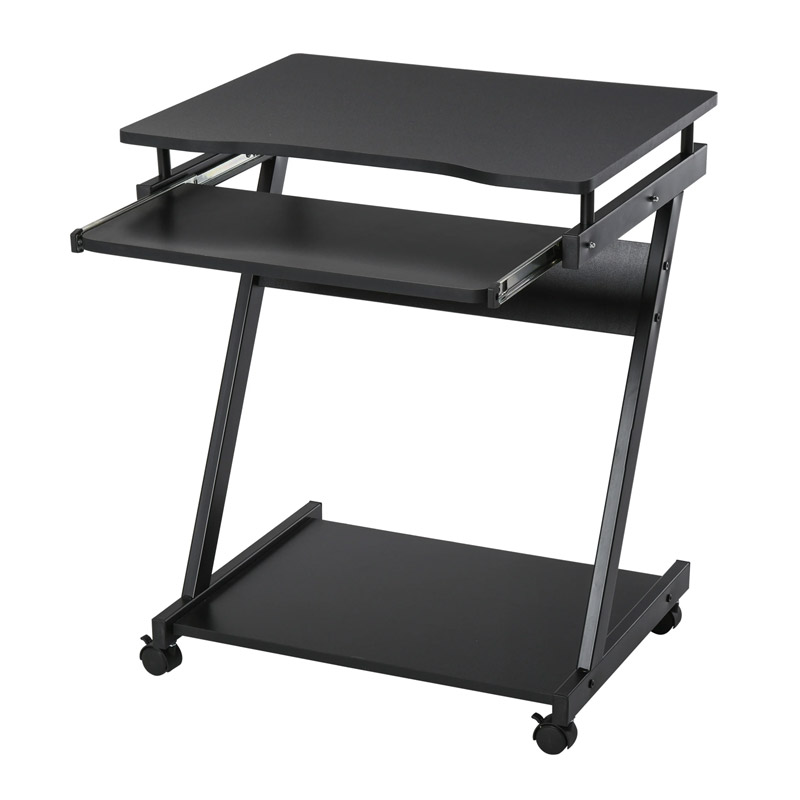 Τροχήλατο Μεταλλικό Γραφείο Υπολογιστή με Θέση για Πληκτρολόγιο 60 x 48 x 73 cm Χρώματος Μαύρο HOMCOM 836-293BK Τροχήλατο Μεταλλικό Γραφείο Υπολογιστή με Θέση για Πληκτρολόγιο 60 x 48 x 73 cm Χρώματος Μαύρο HOMCOM 836-293BK