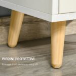 HOMCOM Βιβλιοθήκη Ράφι με 3 Ράφια και 1 Ξύλινο Ντουλάπι, 40x30x129,5cm - Λευκό 836-485WT - Image 5