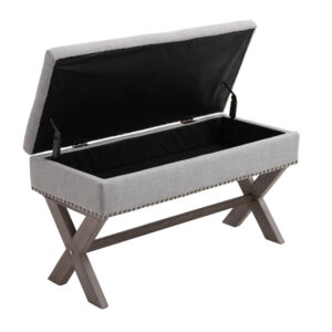 Σκαμπό με Αποθηκευτικό Χώρο 50 x 91 x 41 cm Χρώματος Γκρι HOMCOM 837-063V70GY - Image 3