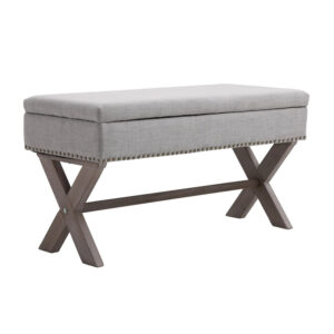 Σκαμπό με Αποθηκευτικό Χώρο 50 x 91 x 41 cm Χρώματος Γκρι HOMCOM 837-063V70GY - Image 5