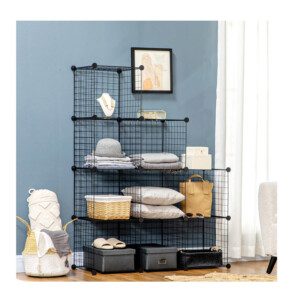 Πολυμορφική Βιβλιοθήκη με 9 Κύβους Αποθήκευσης 35 x 35 x 35 cm HOMCOM 838-269V00BK - Image 2