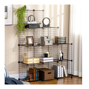 Πολυμορφική Βιβλιοθήκη με 9 Κύβους Αποθήκευσης 35 x 35 x 35 cm HOMCOM 838-269V00BK - Image 3