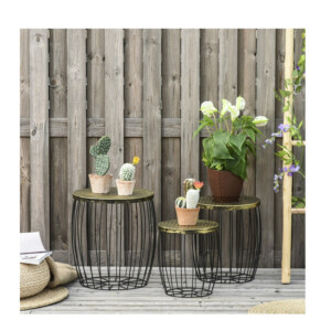 Σετ Βοηθητικά Μεταλλικά Τραπέζια 41 x 38 cm 3 τμχ Outsunny 84B-488 - Image 5