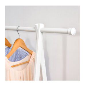 Μεταλλική Κρεμάστρα Ρούχων Δαπέδου με 2 Ράφια 107.5 x 45 x 150 cm HOMCOM 850-112 - Image 2