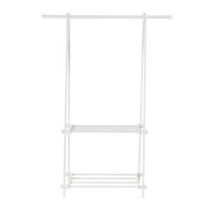 Μεταλλική Κρεμάστρα Ρούχων Δαπέδου με 2 Ράφια 107.5 x 45 x 150 cm HOMCOM 850-112