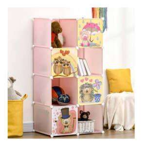 Σύστημα Αποθήκευσης - Ντουλάπα με 8 Κύβους 74 x 47 x 144 cm HOMCOM 850-171 - Image 4