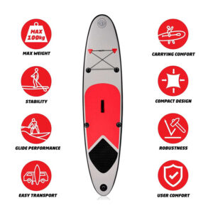 Φουσκωτή Σανίδα SUP με Αξεσουάρ 243 x 57 cm Bakaji 8711252196077 - Image 2