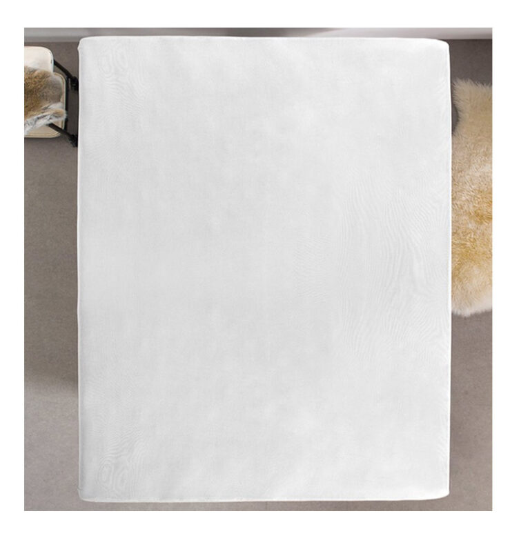 Διπλό Σεντόνι Dubbel Jersey με Λάστιχο 140 x 200 x 30 cm Χρώματος Λευκό Dreamhouse 8717703801590 - Image 2