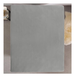 Μονό Σεντόνι Dubbel Jersey με Λάστιχο 80 x 220 x 30 cm Χρώματος Γκρι Dreamhouse 8717703801781