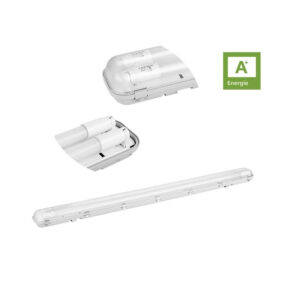 Διπλό Φωτιστικό Φθορίου Οροφής Σκαφάκι 120 cm IP65 με 2 Λαμπτήρες LED 2 x 18 W SPM 8719033876064 - Image 3