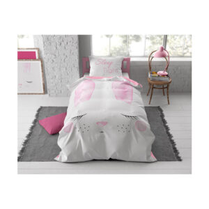 Σετ Μονή Παιδική Βαμβακερή Παπλωματοθήκη με Μαξιλαροθήκη 140 x 200 cm Cute Bunny Dreamhouse 8719242058619 - Image 3