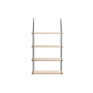 Επιτοίχια Μεταλλική Ορθογώνια Ραφιέρα με 4 Ξύλινα Ράφια 65 x 17 x 114.5 cm Alicante Lifa-Living 8719743323230