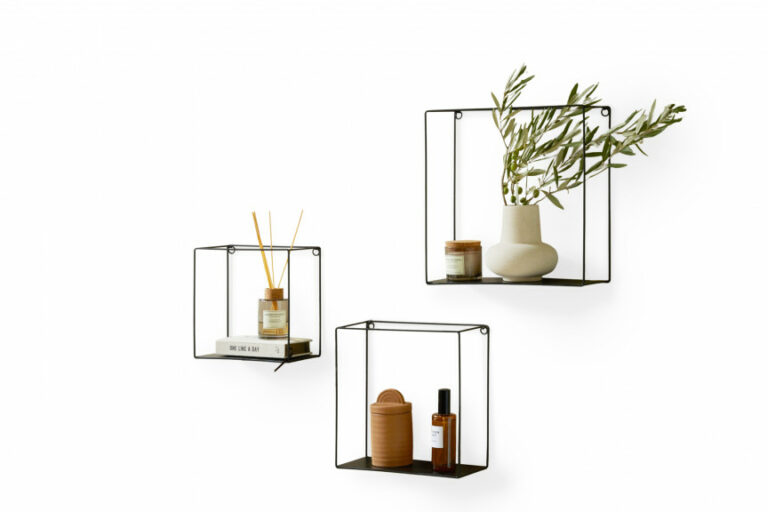 Ράφια Τοίχου Gerona Σετ 3 Τεμαχίων 22 x 12 x 22 cm