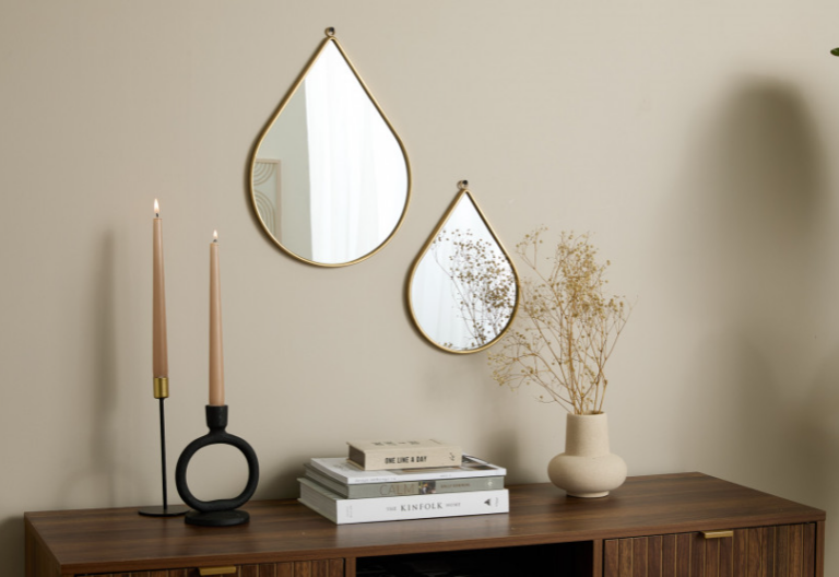 Καθρέφτες "Drop Anna"  - Σετ 2 τεμαχίων Χρυσό 8719743326514 Lifa-Living - Image 2