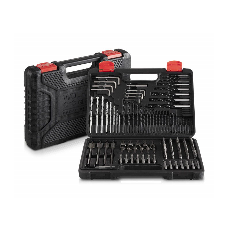 Σετ Τρυπάνια & Μύτες σε Βαλιτσάκι 150 τμχ Wolfgang 8719831799046